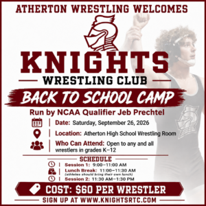 Knights Wrestling Club Back to School Camp